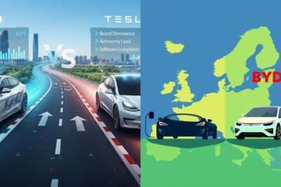 BYD cresce na Europa enquanto a Tesla perde terreno: entenda o que está mudando em 2026