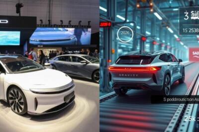 Lucid antecipa 2026: produção mais lenta e gargalos da cadeia de suprimentos ainda rondam a fabricante