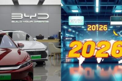 BYD mira 1,5 milhão de EVs no exterior em 2026