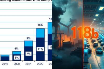 Inovação em jogo: montadoras tradicionais perdem US$ 118 bilhões ao tropeçar na revolução EV